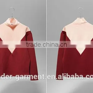 Custom Sweatshirt, Turtleneck Sweatshirts, Color Contrast Sweatshirt Women thumbnail-2