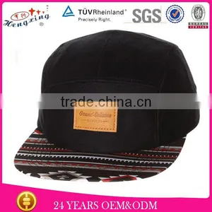 Floral Crown Suede Brim Custom 5 Panel Hat and Cap thumbnail-1