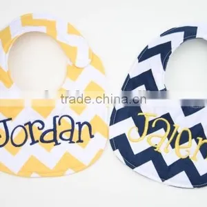 Personalized Seersucker Monogrammed Bib thumbnail-1