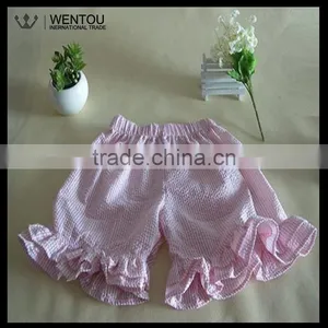 Wholesale Striped Seersucker Girls Ruffle Shorts thumbnail-5