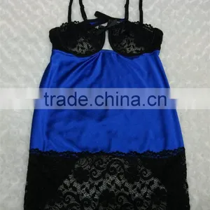 Sexy Transparent Nighty Babydoll Women Camiosole Panty Set thumbnail-2