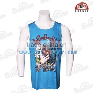 Manufacturer Mesh Polyester Custom Sublimated Running Singlet thumbnail-1