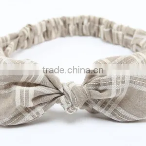 Plaid Yarn Dye Woven Fabric Headband for Kids thumbnail-5