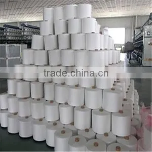 Wuhan Supplier Wholese Raw White Ne 20/2 100 Percent Virgin Polyester Spun Yarn for Kniting thumbnail-4