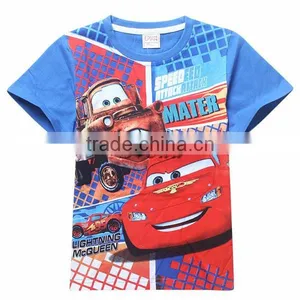 Hot Movie Cars T-Shirt for Kids Wholesale Cartoon Movie T-Shirts With Cheap Price Promotion Cars Cotton T-shirts for Children thumbnail-4