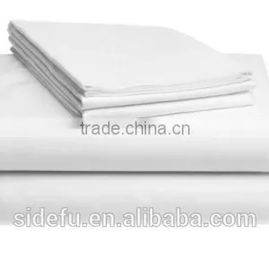 Luxury Bulk White 100% Cotton Hotel Bed Sheets thumbnail-4