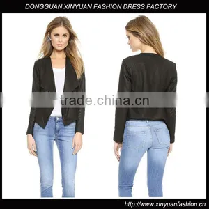 Womens Sexy Asymmetrical Lambskin Leather Jacket thumbnail-1