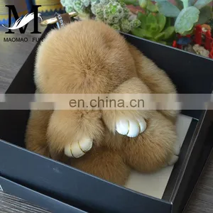 2016 Fashion Rabbit Fur Bag Charm / Pretty Rabbit Keychain thumbnail-3