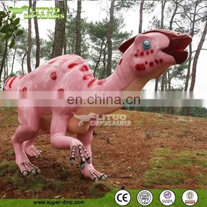 Full Scale Fiberglass Dinosaur Parasaurolophus Statue thumbnail-2