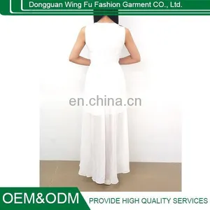 Star Temperament Dovetail Skirt V-neck Embroidery Sleeveless Silk Dress thumbnail-3