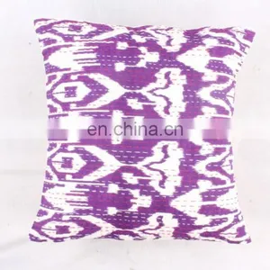 Indian Tie Die Cotton Kantha Cushion Cover Kantha Throw Pillow Cover thumbnail-1