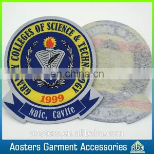 Wholesale Custom Private Woven Patches School Uniform Logo Name Badge thumbnail-1