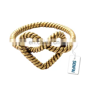 Trending New Products 2017 Antique Gold Love Hate Finger Ring thumbnail-1