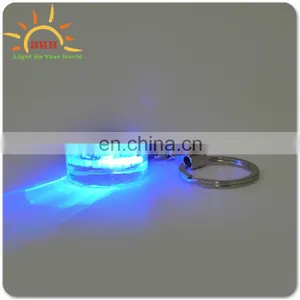 Custom Logo Gift Souvenirs Novelty Led Light up Crystal Keychain With Factory Price OEM Service thumbnail-2