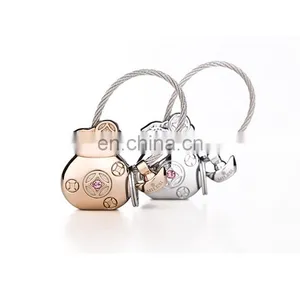2017 Shiny Silver Rose Gold Plated Metal Keychain Maker thumbnail-1