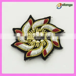 Fashion Bullion Wire Garment Military Embroidery Patches Badge for Blazer thumbnail-5