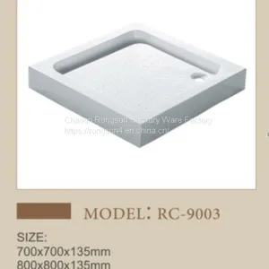 Wholesale Hotel Bathroom Acrylic Square Top Quality White Tray thumbnail-1