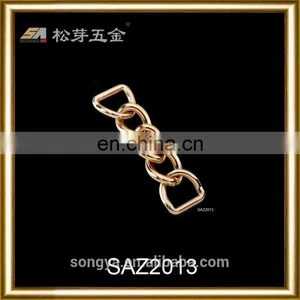 Custom Plated Metal Chain For Handbag, Pretty Quality Gold Zinc Alloy Purse Chain thumbnail-2