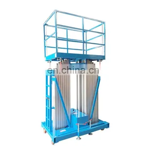 7LSJLII Shandong SevenLift Double Mast Aerial Wheel Vertical Manual Electric Telescopic Adjustable Platform Lift thumbnail-6