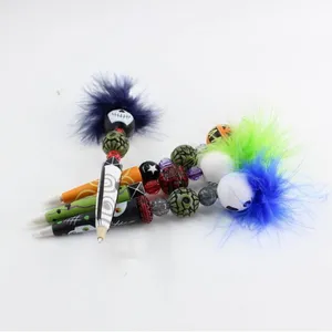 Halloween Theme Feathers Ghost Ball Point Pen Gift Crafts Pumpkin Grimace Skull Design thumbnail-2