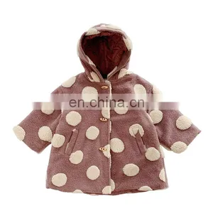 5898/Fashion Lamb Wool Warm Winter Coats for Girls High Quality Dot Casual Thicken Coat thumbnail-1