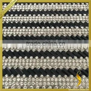 Wholesale Sparkle Hot Fix Rhinestone Trimming Strass Mesh for Shoes Decoration FRM-211 thumbnail-2