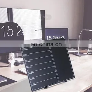 Glass Dry Erase Planner and Office Desk Frameless Tempered Dry Erase Calendar Glass White Board thumbnail-6