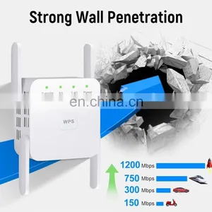 Wifi Extender 5GHz Signal Amplifier 802.11N Wifi Booster 1200Mbps Wifi Repeater With US/EU Plug thumbnail-4