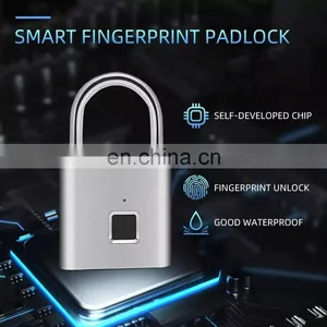 Fingerprint Lock Keyless Waterproof Anti-Theft Smart Lock Fingerprint Padlock Zinc Alloy Intelligent Safety Electronic DoorLock thumbnail-5