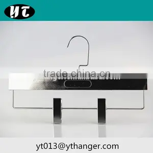 Sun Shine Color Clear Plastic Pant Hanger Wholesale for Trouser Pants With Tie Rack thumbnail-3