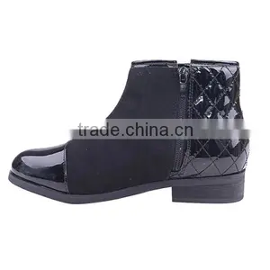 Groundwork Safety Double Zipper Ankle Boots Superfly Low Heel Boots in China thumbnail-4
