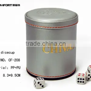 Cheap New Leather High Plastic Casino Dice Shaker thumbnail-1
