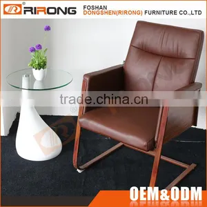 Luxury Customized Brown Revolving Swivel Lift PU Leather Manager Director Office Chair With Wheels thumbnail-3