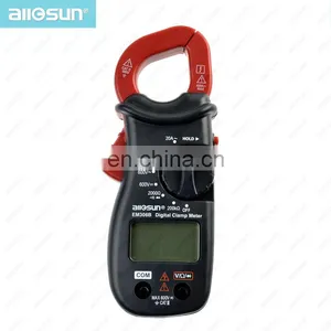 Allosun Handheld Clamp Meter Digital AC DC Volt AC Amp OHM LCD Audible Diode Tester Portable Handheld Clamp Multimeter thumbnail-1
