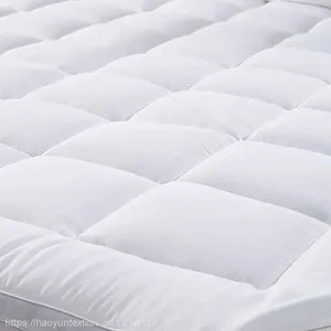 Polyester Microfiber Filling Cotton Fabric Outer Baffle Height 5cm Four Corners Elastic Bands Thick Quilted Mattress Topper thumbnail-1