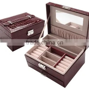 High Quality Faux Leather Jewelry Display Storage Box,makeup Jewelry Box,jewelry Travel Carrying Case thumbnail-2