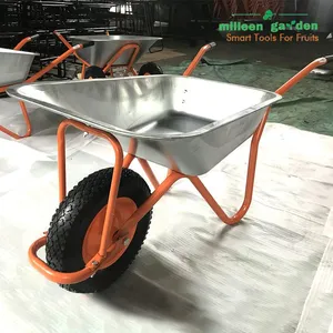 Industrial Wheelbarrow Garden Tracked Construction Heavy Duty Wheelbarrow 6 Cbf Metal Tray Air Tire thumbnail-3