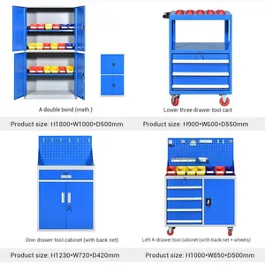 High-Capacity CNC Tool Organizer for Manufacturing Environments|Reinforced Door Steel Cabinet for Warehouse Heavy Storage thumbnail-5