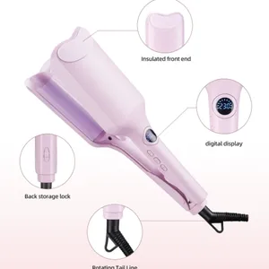 Hot Selling Chicken Rolls Curler/multi Gear Temperature Regulating Big Wave Water Corrugated Two Tube Curling Stick（Wechat:13510231336） thumbnail-3