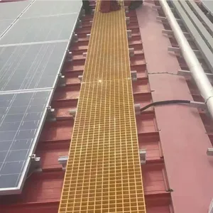 Factory Direct 38mm Fiberglass Grating for Solar PV Array Access and Maintenance Catwalk thumbnail-4