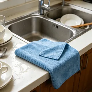 Super Absorbent Microfiber Kitchen Dish Cloths for Countertop Wiping thumbnail-1