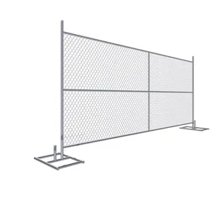 US Standard 6ft x 8ft, 6ft x 10ft Temporary Chain Fence Panels, Hot-Dip Galvanized, Suitable for Fences, Sheds, and Gates thumbnail-5