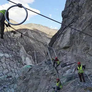 Active Slope Retaining Net 300J Energy Absorption Capacity With 2.5mm Steel Wire Rope thumbnail-1
