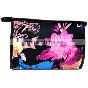 Travel Zipper Flower Printing Fashion Cosmetic Bag Products Large Makeup Bag thumbnail-1