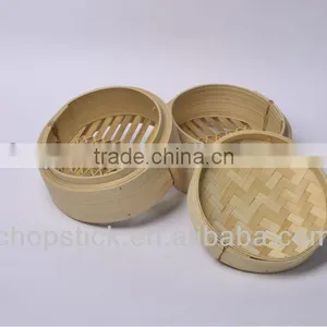 Hot-sell and Eco-friendly Round Bamboo Steamer for Dim Sum thumbnail-1