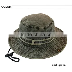 100% Cotton Unisex Wide Brim Military Cap Hunting Fishing Hat With String Outdoor Man Hat thumbnail-5
