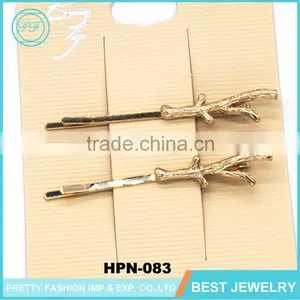 Retro Charm Zinc Alloy Wood Shape Fashion Hair Accessory For Girls thumbnail-1