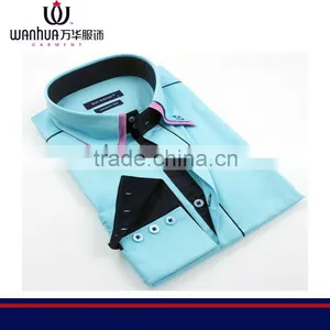 New Men's Contrast Color Shirt Cotton Shirt thumbnail-1