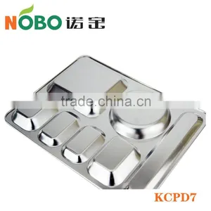 Stainless Steel Student 7 Compartment Food Tray With Cheap Price thumbnail-1