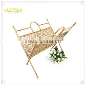 Antique Metal Magazine Rack for Home Decoration thumbnail-1